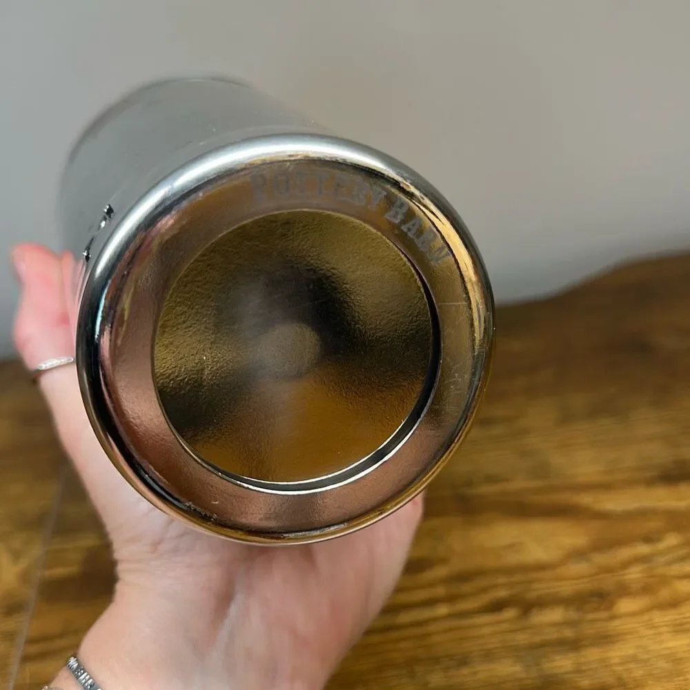 Pottery Barn Dial a Drink Cocktail Shaker 11”‎ Stainless Steel